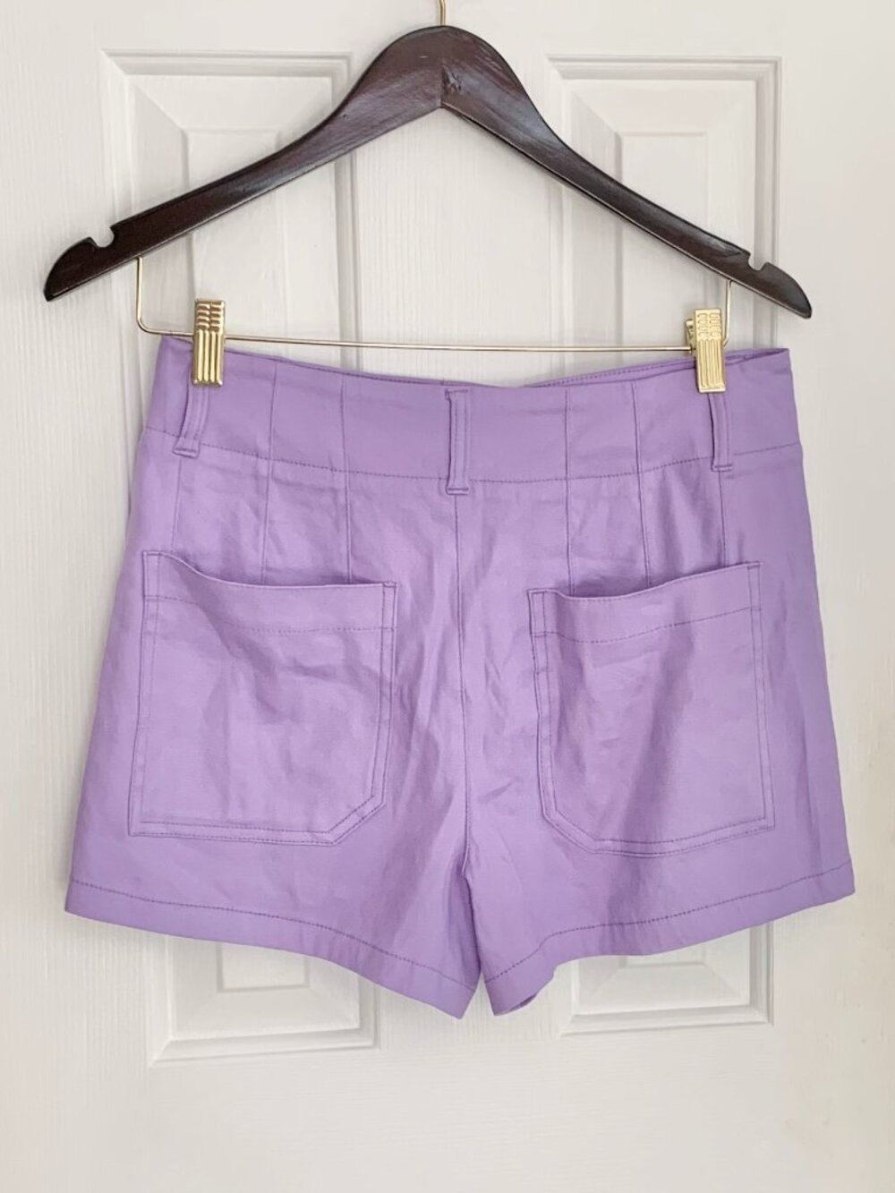 NWT Anthro Maeve The Colette Shorts in Linen Blend, Violet Purple (Rare), 28 - Picture 2 of 13